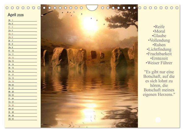 Produktbild: Tarot. Spirituell durch das Jahr (Wandkalender 2026 DIN A4 quer), CALVENDO Monatskalender