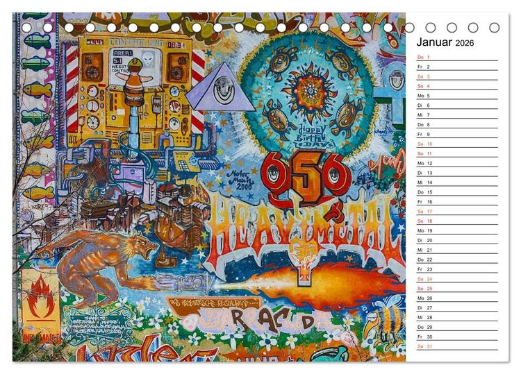 Produktbild: Graffiti (Tischkalender 2026 DIN A5 quer), CALVENDO Monatskalender