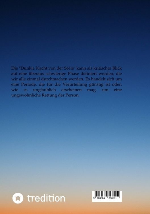 Produktbild: Die Dunkle Nacht von der Seele