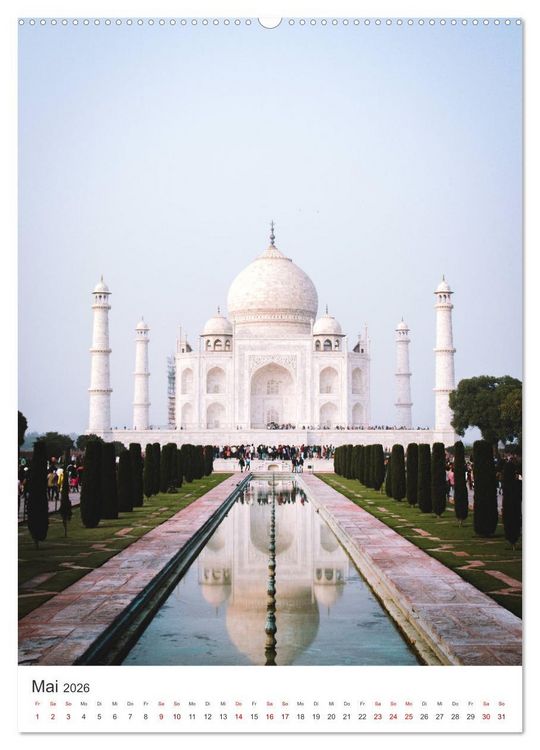 Produktbild: Indien - Das wundersch&ouml;ne Land in Asien. (hochwertiger Premium Wandkalender 2026 DIN A2 hoch), Kunstdruck in Hochglanz