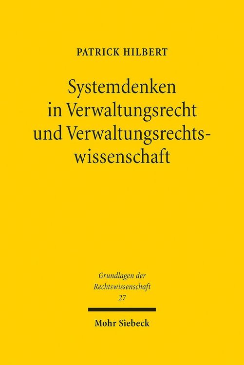 Produktbild: Systemdenken in Verwaltungsrecht und Verwaltungsrechtswissenschaft