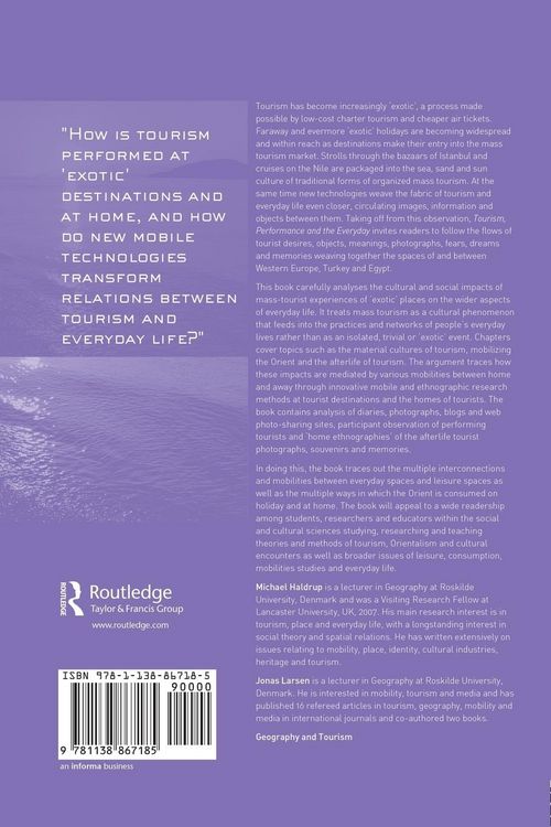 Produktbild: Tourism, Performance and the Everyday