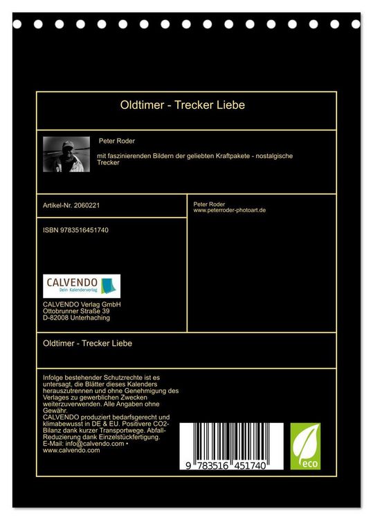 Produktbild: Oldtimer - Trecker Liebe (Tischkalender 2026 DIN A5 hoch), CALVENDO Monatskalender