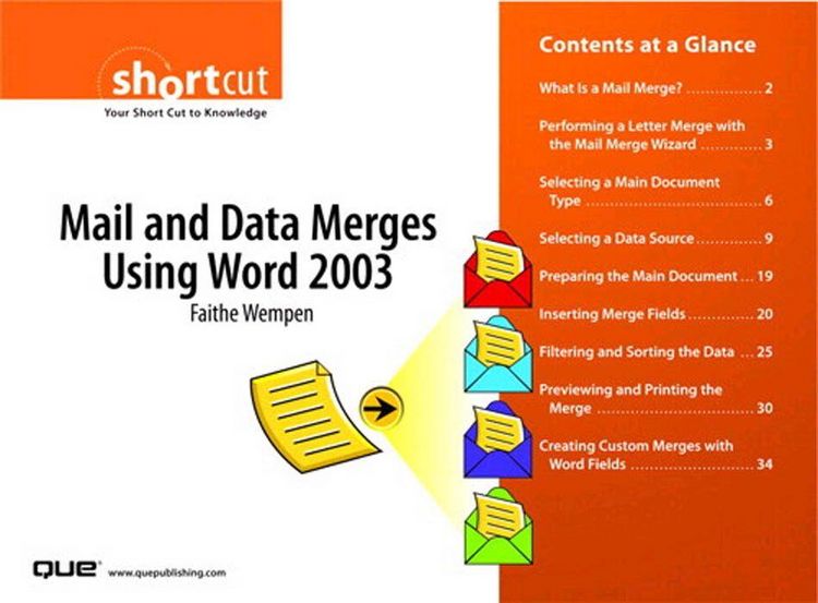 Produktbild: Mail and Data Merges Using Word 2003 (Digital Short Cut)
