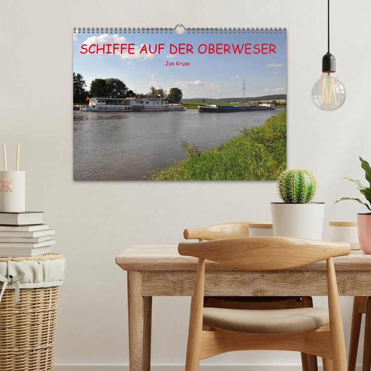 Produktbild: Schiffe auf der Oberweser (Wandkalender 2026 DIN A3 quer), CALVENDO Monatskalender