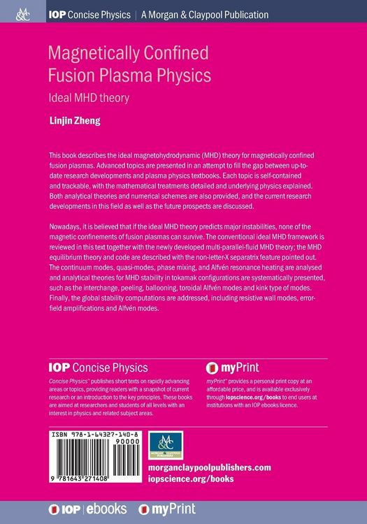 Produktbild: Magnetically Confined Fusion Plasma Physics