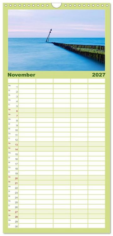 Produktbild: Familienplaner 2027 - Wangerooge &ndash; Eine Perle in der Nordsee. mit 5 Spalten (Wandkalender, 21 x 45 cm) CALVENDO