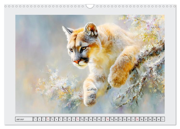 Produktbild: Bergl&ouml;wen. Kraftvolle Eleganz der Wildnis (Wandkalender 2027 DIN A3 quer), CALVENDO Monatskalender