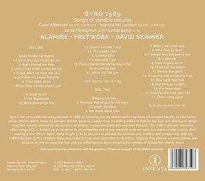 Produktbild: Byrd 1589: Songs of sundrie natures