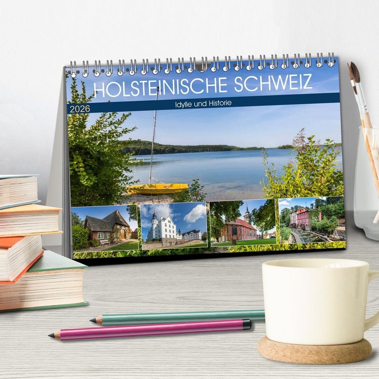 Produktbild: HOLSTEINISCHE SCHWEIZ Idylle und Historie (Tischkalender 2026 DIN A5 quer), CALVENDO Monatskalender