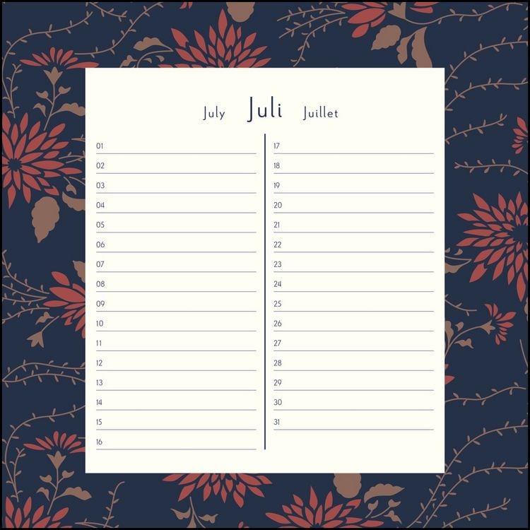 Produktbild: Immerw&auml;hrender Geburtstagskalender &ndash; Lovely Flowers &ndash; Haferkorn & Sauerbrey &ndash; Quadrat-Format 24 x 24 cm