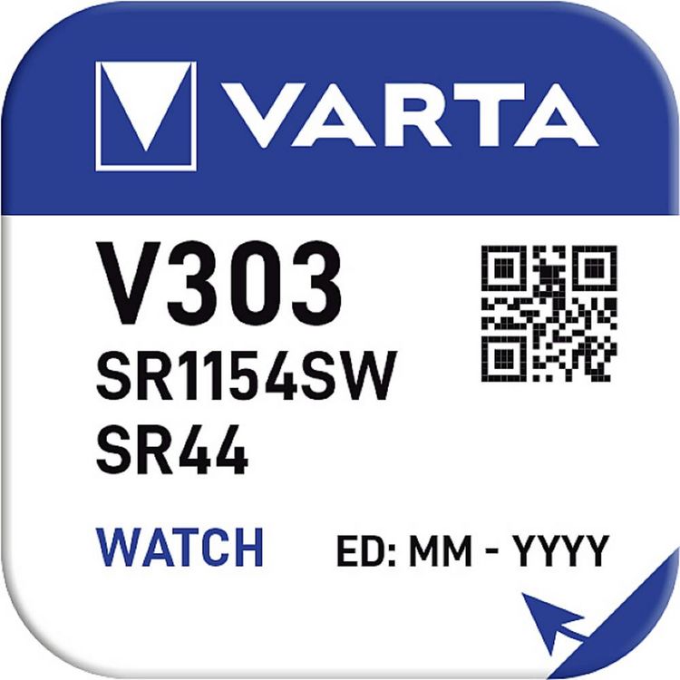 Produktbild: Varta Knopfzelle 303 1.55 V 1 St. 160 mAh Silberoxid SILVER Coin V303/SR44 NaBli 1