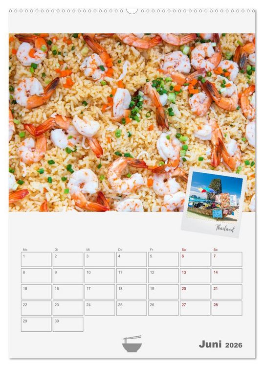 Produktbild: Street Food - K&uuml;chenplaner (Wandkalender 2026 DIN A2 hoch), CALVENDO Monatskalender