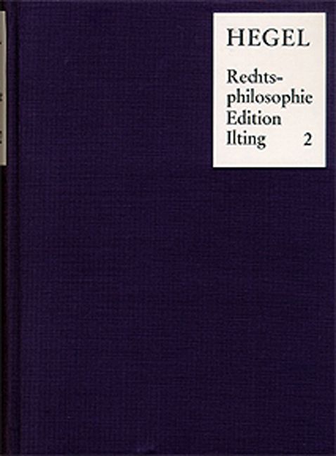 Produktbild: Vorlesungen &uuml;ber Rechtsphilosophie 1818-1831 / Band 2