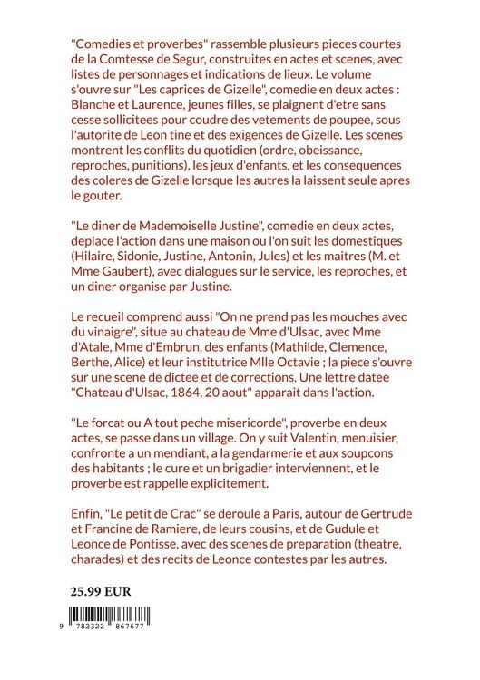 Produktbild: Com&eacute;dies et proverbes