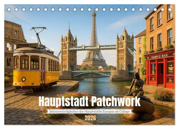 Produktbild: Hauptstadt Patchwork (Tischkalender 2026 DIN A5 quer), CALVENDO Monatskalender