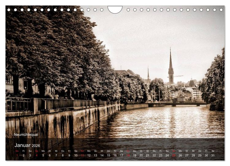 Produktbild: Gutes altes Z&uuml;rich (Wandkalender 2026 DIN A4 quer), CALVENDO Monatskalender