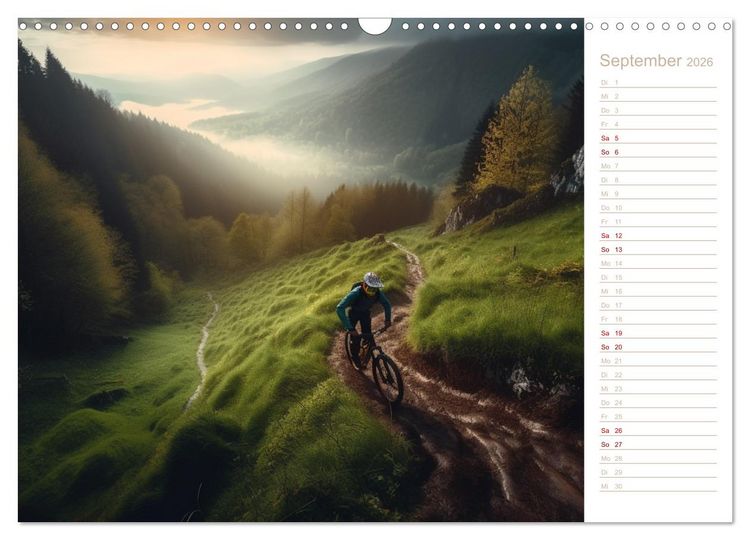 Produktbild: Mit dem Mountainbike durch die Welt (Wandkalender 2026 DIN A3 quer), CALVENDO Monatskalender