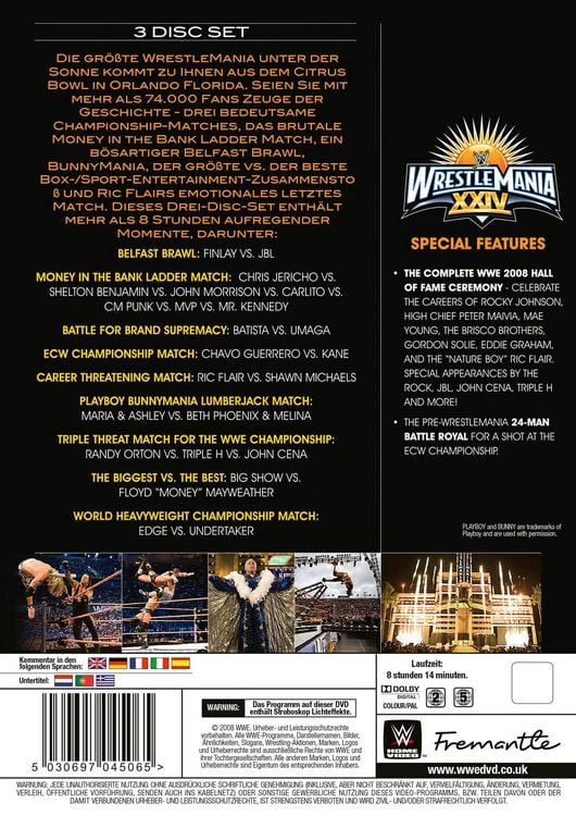 Produktbild: WWE - WrestleMania 24 [3 DVDs]