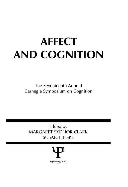 Produktbild: Affect and Cognition