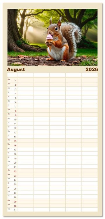 Produktbild: Familienplaner 2026 - Mahlzeit... Wie wir Sie selten sehen! mit 5 Spalten (Wandkalender, 21 x 45 cm) CALVENDO