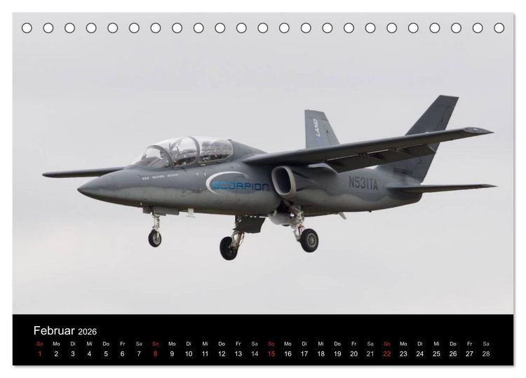Produktbild: Milit&auml;rflugzeuge 2026 (Tischkalender 2026 DIN A5 quer), CALVENDO Monatskalender