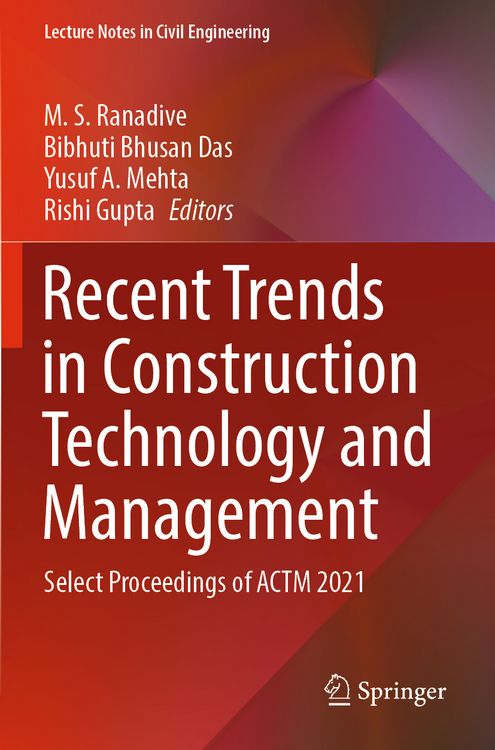 Produktbild: Recent Trends in Construction Technology and Management