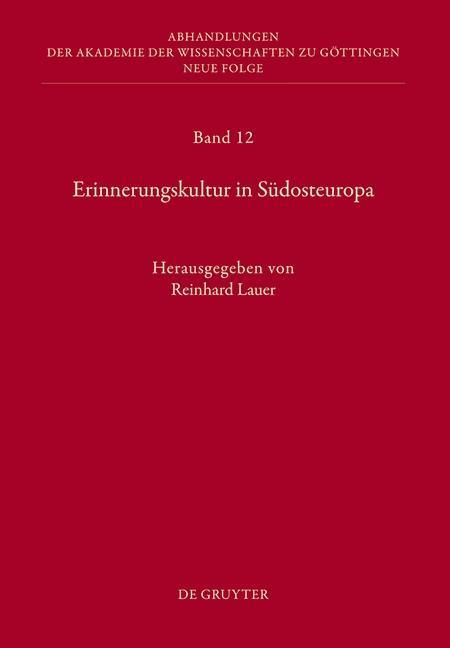 Produktbild: Erinnerungskultur in S&uuml;dosteuropa