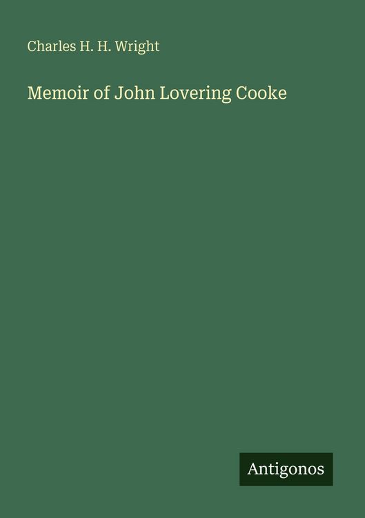 Produktbild: Memoir of John Lovering Cooke