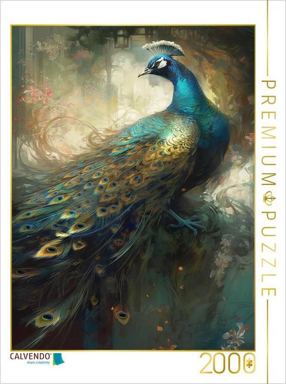 Produktbild: CALVENDO Puzzle Ein Motiv aus dem Kalender Malerische Pfaue | 2000 Teile Lege-Gr&ouml;&szlig;e 90x67cm Foto-Puzzle f&uuml;r gl&uuml;ckliche Stunden
