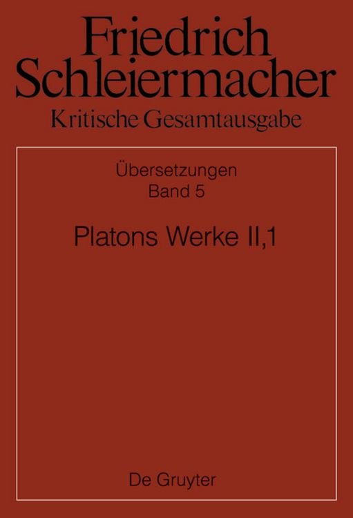 Produktbild: Platons Werke II,1, Berlin 1805. 1818