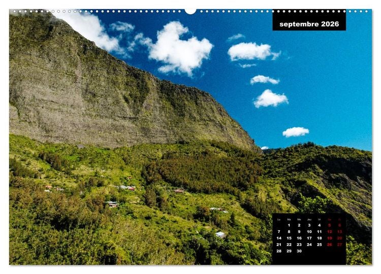 Produktbild: Paysages de l'&icirc;le de La R&eacute;union (Calendrier mural 2026 DIN A2 vertical) calendrier de bureau