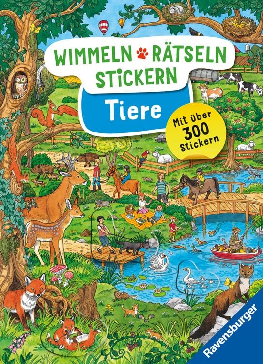 Produktbild: Wimmeln, Rätseln, Stickern: Tiere