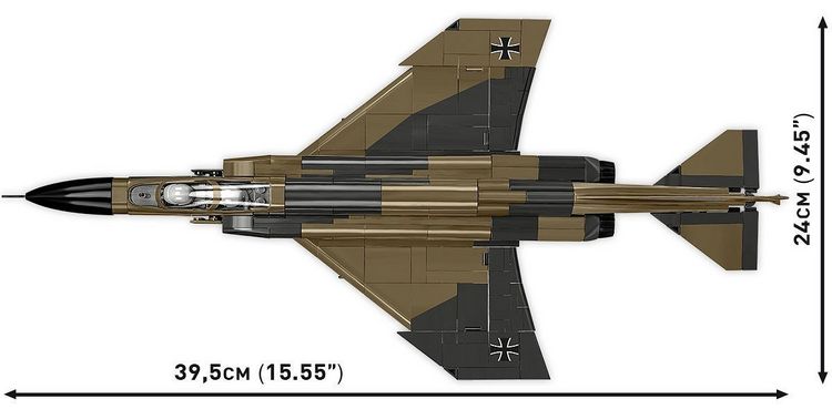 Produktbild: COBI Armed Forces 5898 - F-4F PHANTOM II, &Uuml;berschall-Mehrzweckjagdflugzeug, Ma&szlig;stab 1:48, Bausatz, 676 Klemmbausteine