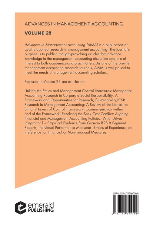 Produktbild: Advances in Management Accounting