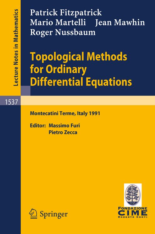 Produktbild: Topological Methods for Ordinary Differential Equations
