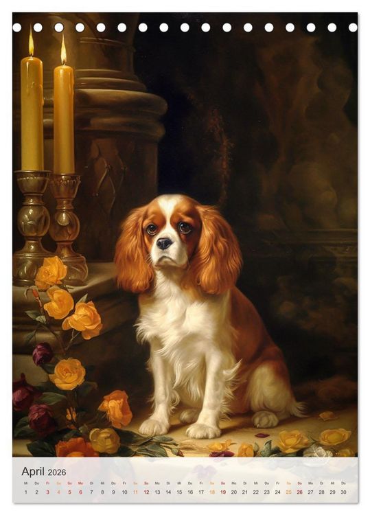 Produktbild: Cavalier King Charles Spaniel (Tischkalender 2026 DIN A5 hoch), CALVENDO Monatskalender