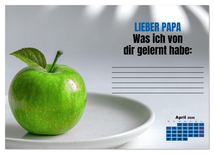 Produktbild: Kalender f&uuml;r Papa - Was ich dir sagen will (Wandkalender 2026 DIN A3 quer), CALVENDO Monatskalender