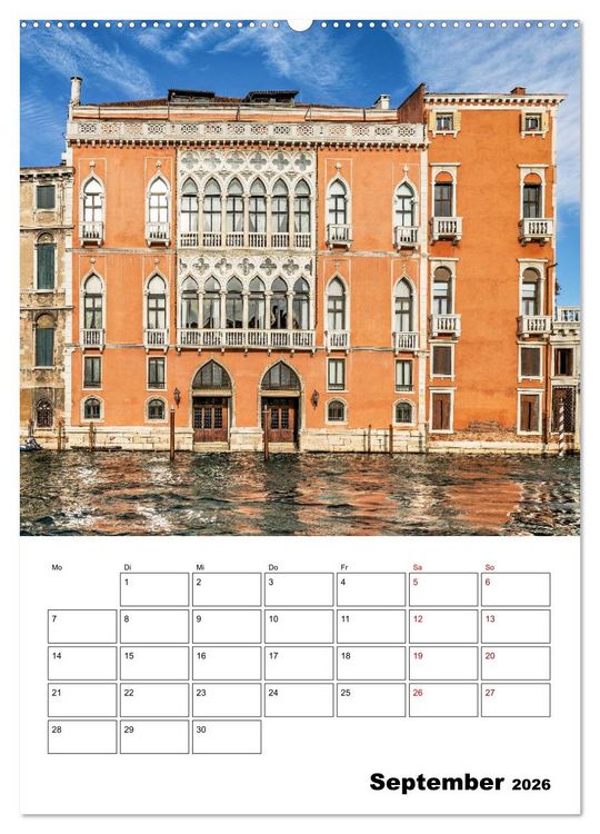 Produktbild: Venedig Kulisse der Serenissima - Terminplaner (Wandkalender 2026 DIN A2 hoch), CALVENDO Monatskalender