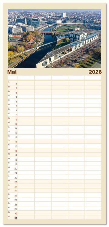 Produktbild: Familienplaner 2026 - Berlin - Reise durch die deutsche Geschichte mit 5 Spalten (Wandkalender, 21 x 45 cm) CALVENDO