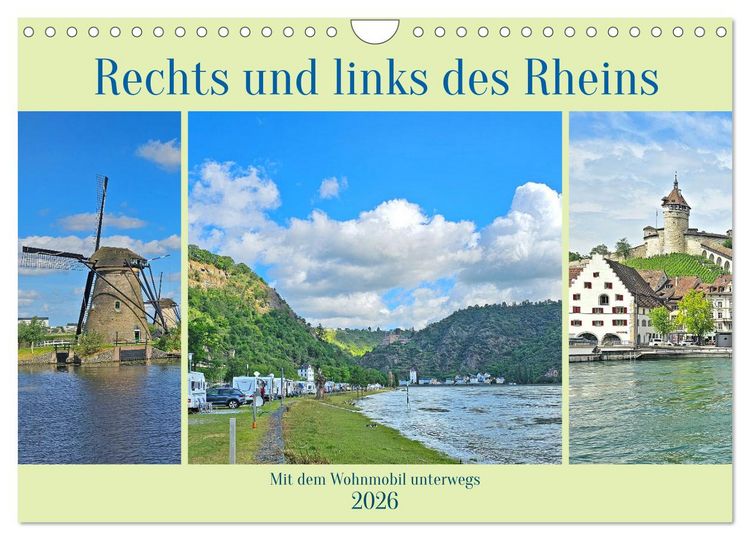 Produktbild: Rechts und links des Rheins. Mit dem Wohnmobil unterwegs. (Wandkalender 2026 DIN A4 quer), CALVENDO Monatskalender