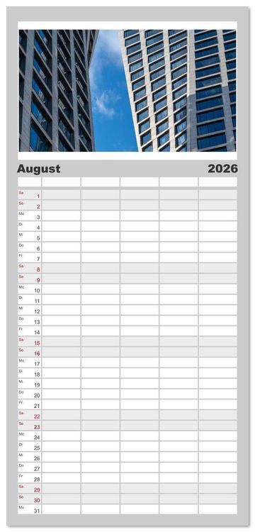 Produktbild: Familienplaner 2026 - Fassadenpoesie &ndash; Muster & Strukturen aus New York mit 5 Spalten (Wandkalender, 21 x 45 cm) CALVENDO