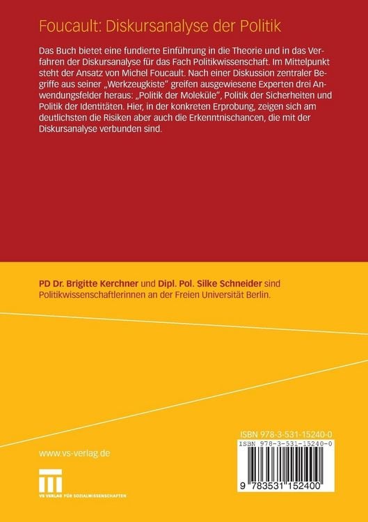 Produktbild: Foucault: Diskursanalyse der Politik