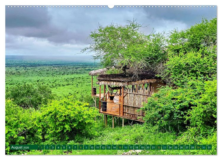 Produktbild: Im Einklang mit der Natur - Soroi Lions Bluff Lodge Kenia (hochwertiger Premium Wandkalender 2026 DIN A2 quer), Kunstdruck in Hochglanz