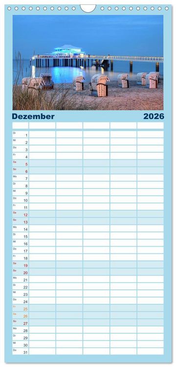 Produktbild: Familienplaner 2026 - Timmendorfer Strand mit 5 Spalten (Wandkalender, 21 x 45 cm) CALVENDO