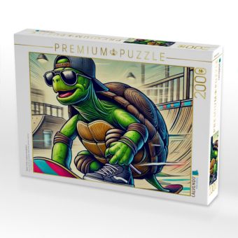Produktbild: CALVENDO Puzzle Skater-Turtle: Langsam war gestern | 2000 Teile Lege-Gr&ouml;&szlig;e 90x67cm Foto-Puzzle f&uuml;r gl&uuml;ckliche Stunden