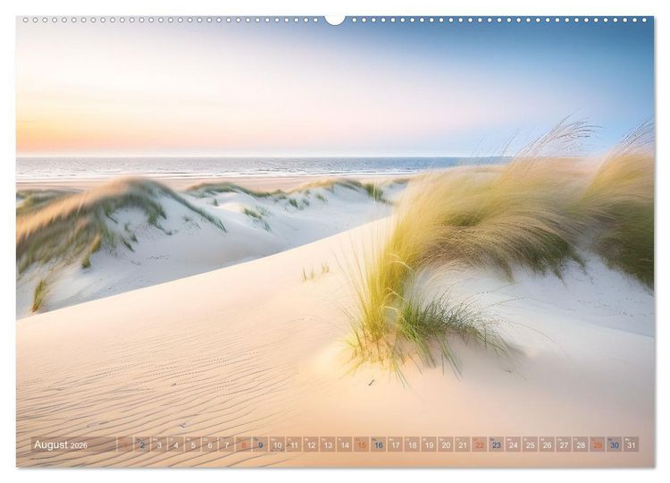 Produktbild: Sandd&uuml;nen In der W&uuml;ste und am Meer (hochwertiger Premium Wandkalender 2026 DIN A2 quer), Kunstdruck in Hochglanz