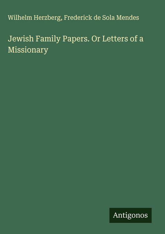 Produktbild: Jewish Family Papers. Or Letters of a Missionary