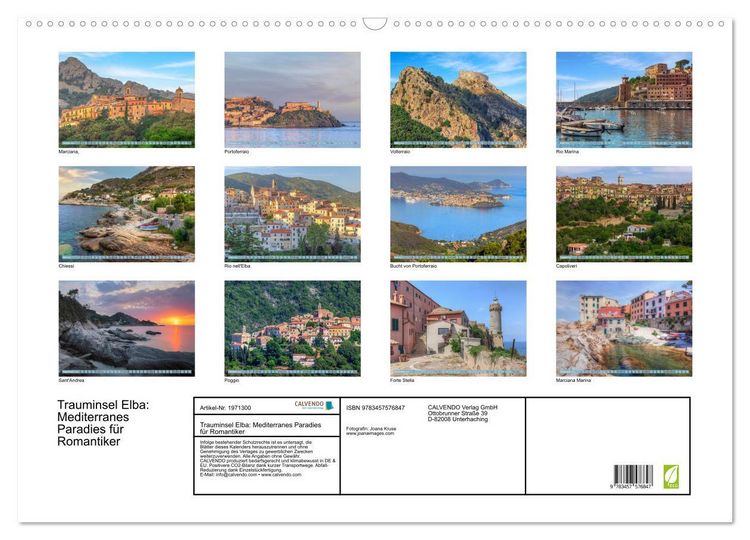 Produktbild: Trauminsel Elba: Mediterranes Paradies f&uuml;r Romantiker (Wandkalender 2026 DIN A2 quer), CALVENDO Monatskalender