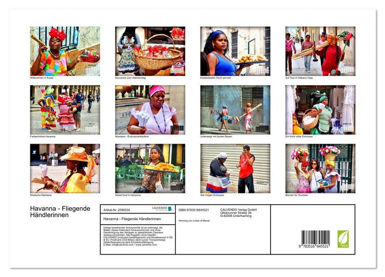 Produktbild: Havanna - Fliegende H&auml;ndlerinnen (hochwertiger Premium Wandkalender 2026 DIN A2 quer), Kunstdruck in Hochglanz